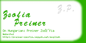 zsofia preiner business card
